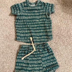 Kids Green Patterned Matching Set